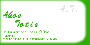 akos totis business card